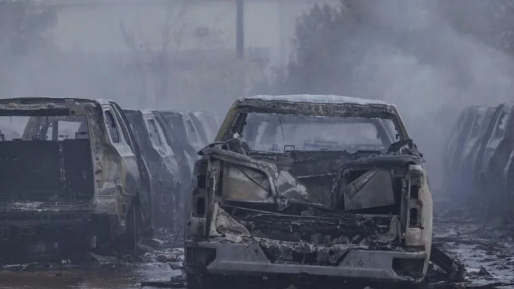 45 Cars Damaged in Grand Prairie Parking Lot Fire as Crews Battle Extreme Heat