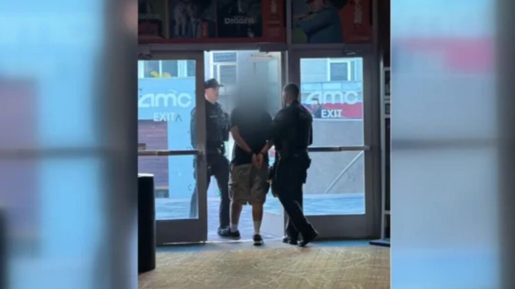 Man Arrested After Allegedly Pepper-Spraying Moviegoer Over Phone Use at Burbank Theater Man Arrested After Allegedly Pepper-Spraying Moviegoer Over Phone Use at Burbank Theater