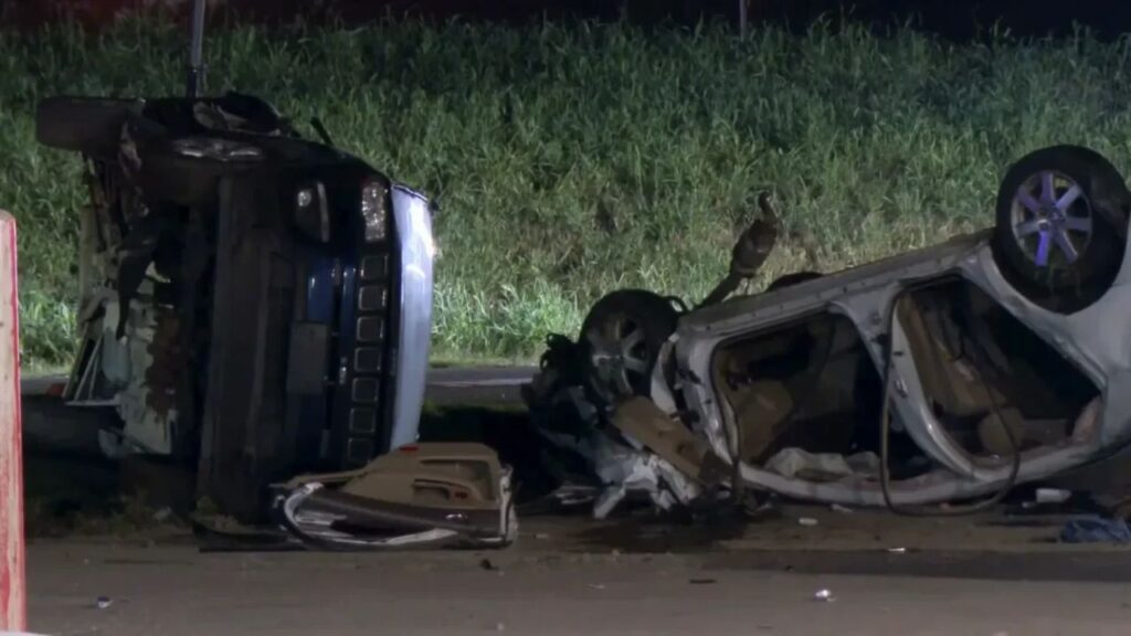 Woman Killed After Car Flips Into Parking Lot Near North Walton Walker Boulevard in Dallas Woman Killed After Car Flips Into Parking Lot Near North Walton Walker Boulevard in Dallas